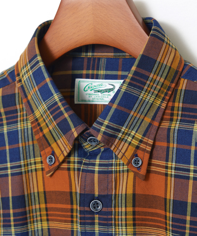 インディゴ糸 チェック柄 シャツ