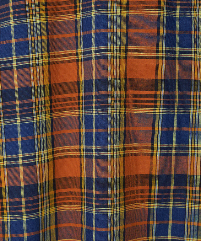 インディゴ糸 チェック柄 シャツ