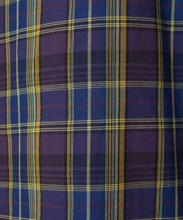 インディゴ糸 チェック柄 シャツ