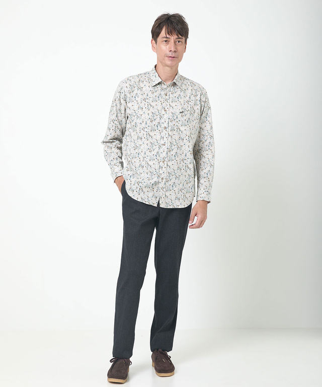 サーモ 花柄プリント シャツ