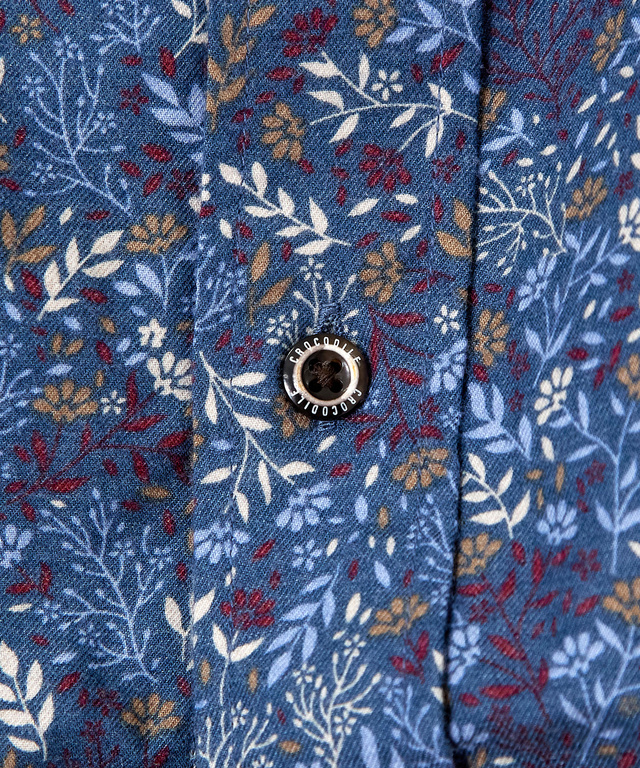 サーモ 花柄プリント シャツ