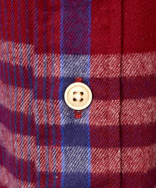 シャギー加工 タータン柄 シャツ