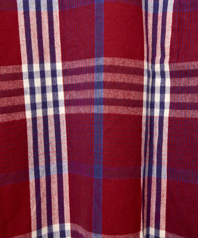 シャギー加工 タータン柄 シャツ