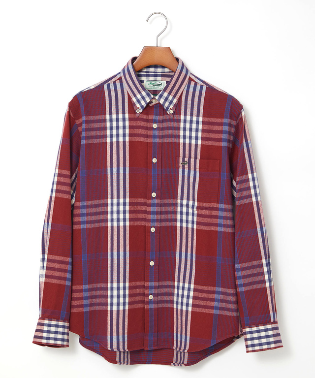 シャギー加工 タータン柄 シャツ