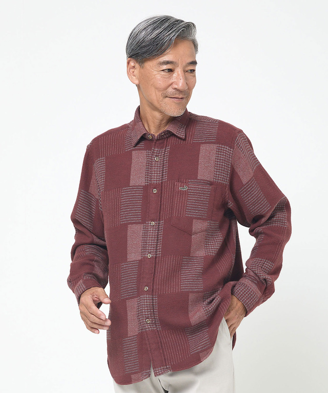 コットンビエラ パッチワーク調 シャツ