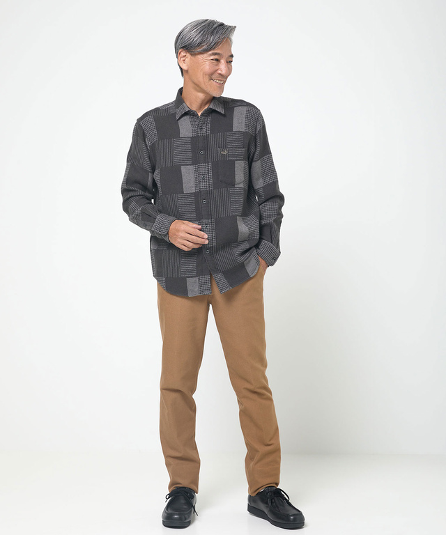 コットンビエラ パッチワーク調 シャツ