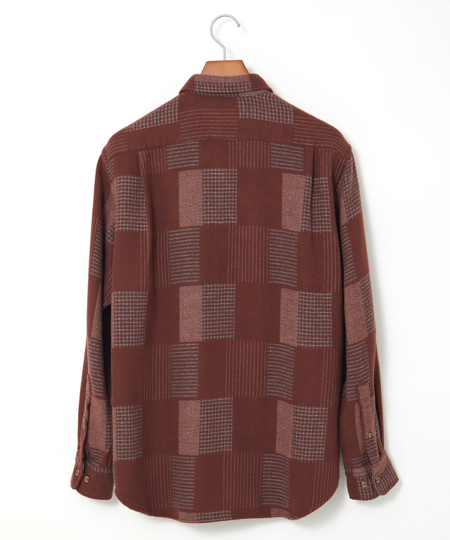 コットンビエラ パッチワーク調 シャツ