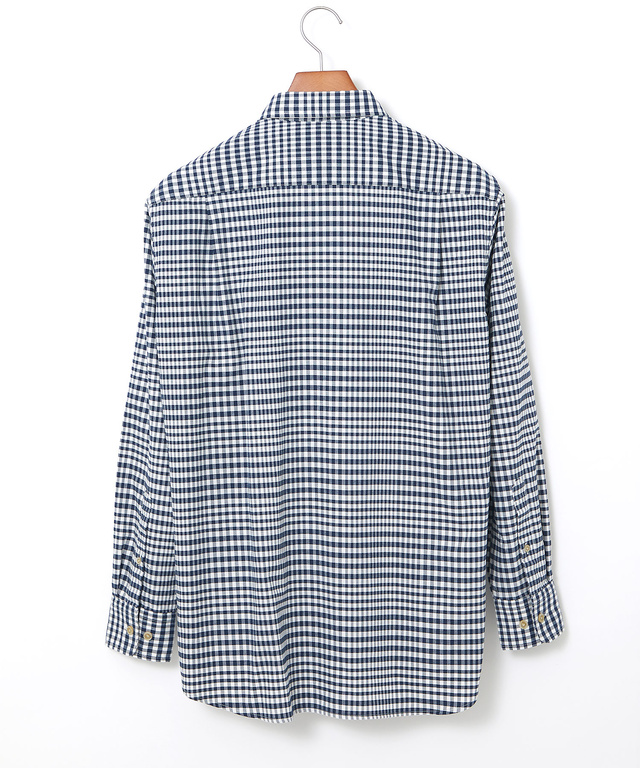 ギンガムチェック柄 レギュラーカラー シャツ