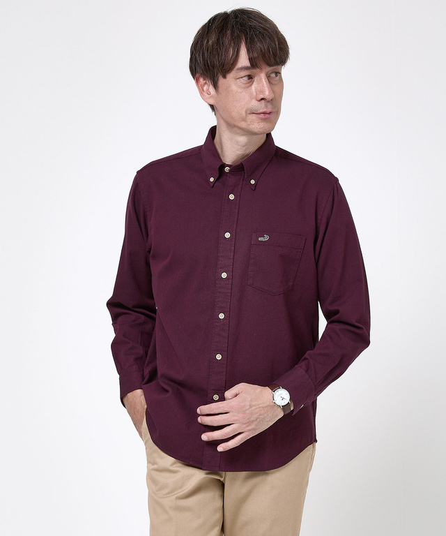 ピケ素材 ボタンダウン シャツ