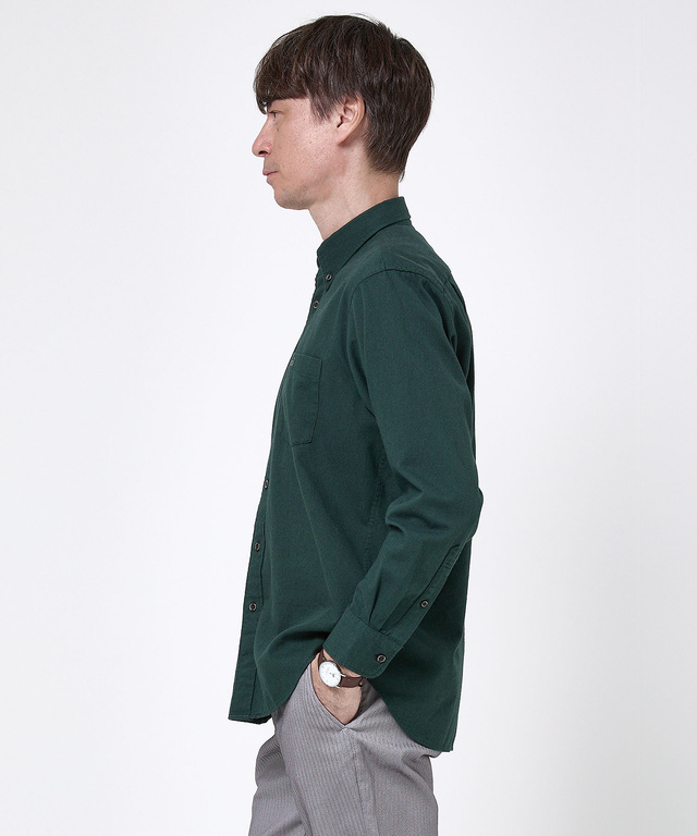 ピケ素材 ボタンダウン シャツ