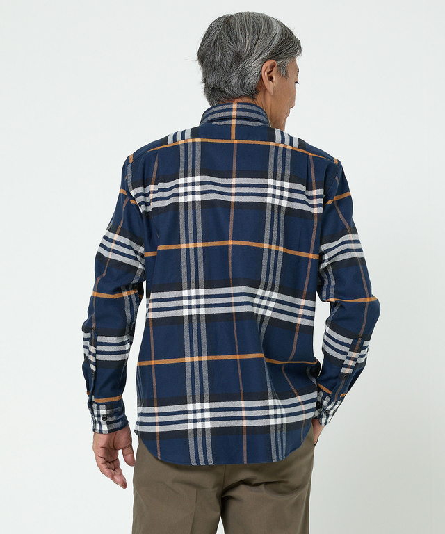 チェック柄 ボタンダウン シャツ