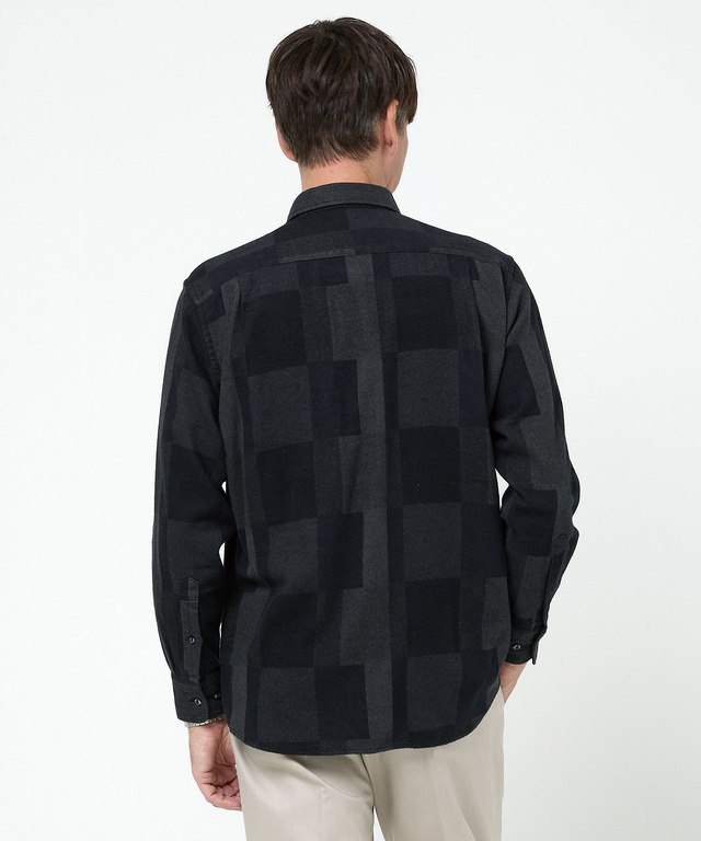 チェック柄 昼夜織り ボタンダウンシャツ