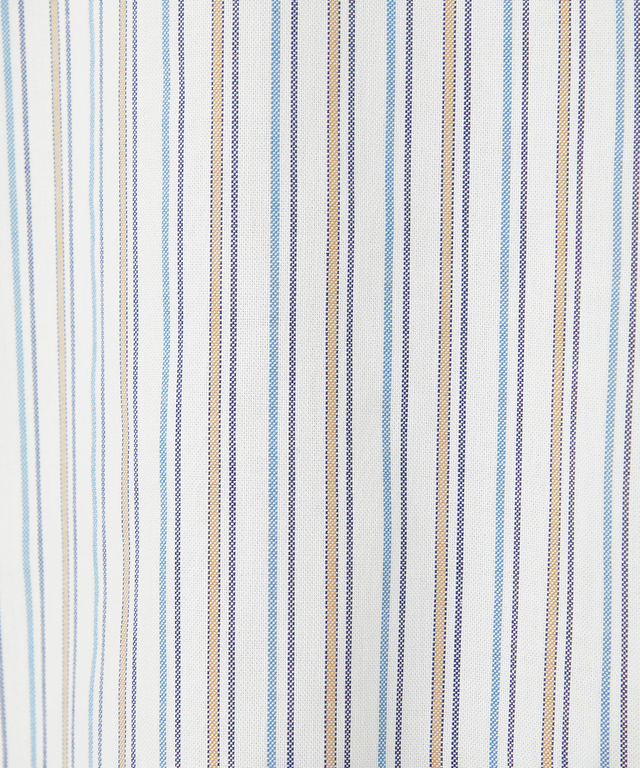 ノンアイロン バスケット織り ストライプ シャツ【シワになりにくい】