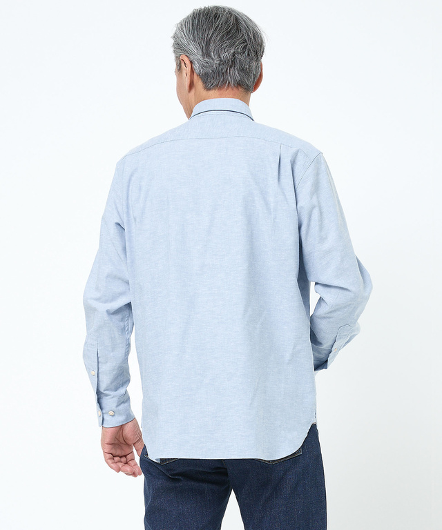 ノンアイロン ダンガリー シャツ【シワになりにくい】