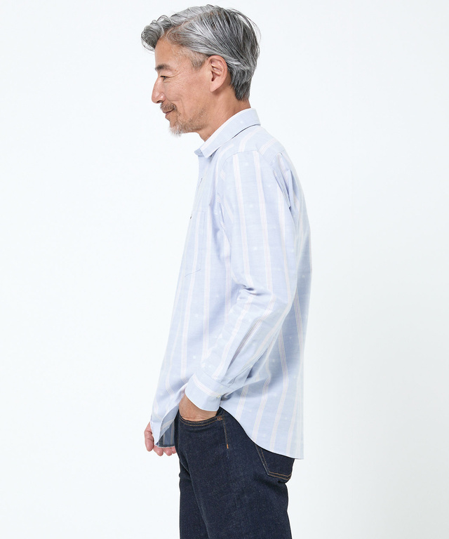 カットドビー ストライプ シャツ