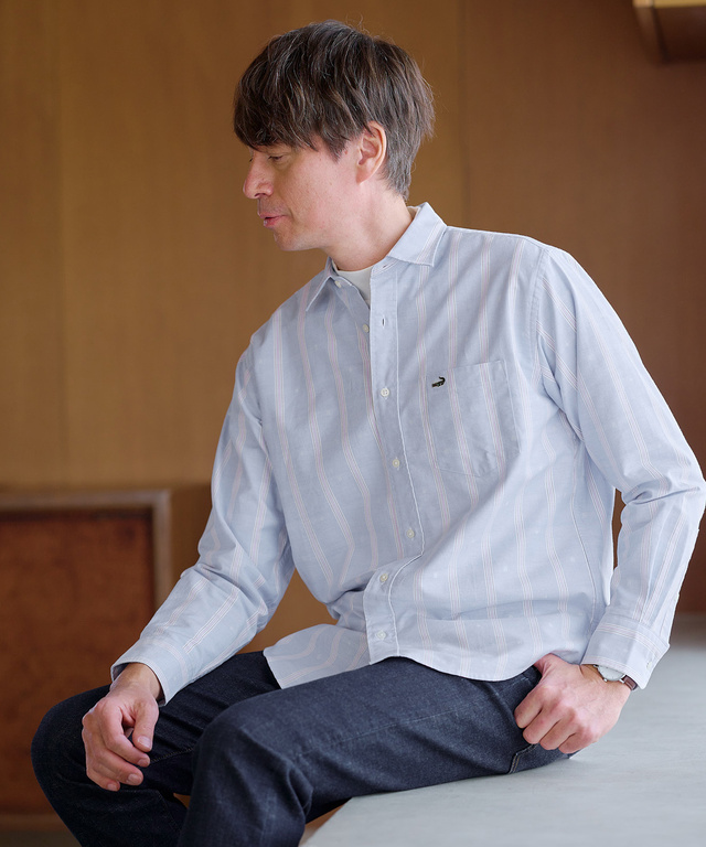 カットドビー ストライプ シャツ