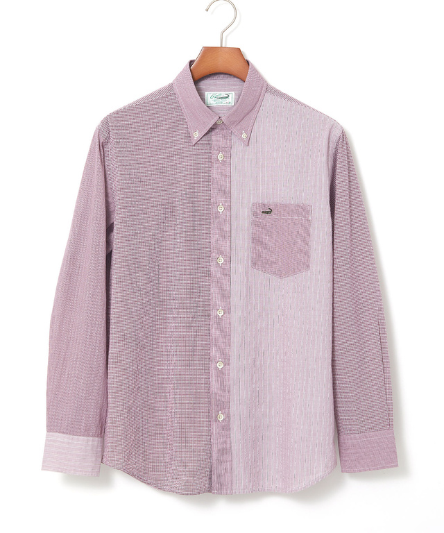 サッカー織り クレイジーパターン ボタンダウンシャツ【吸汗速乾】