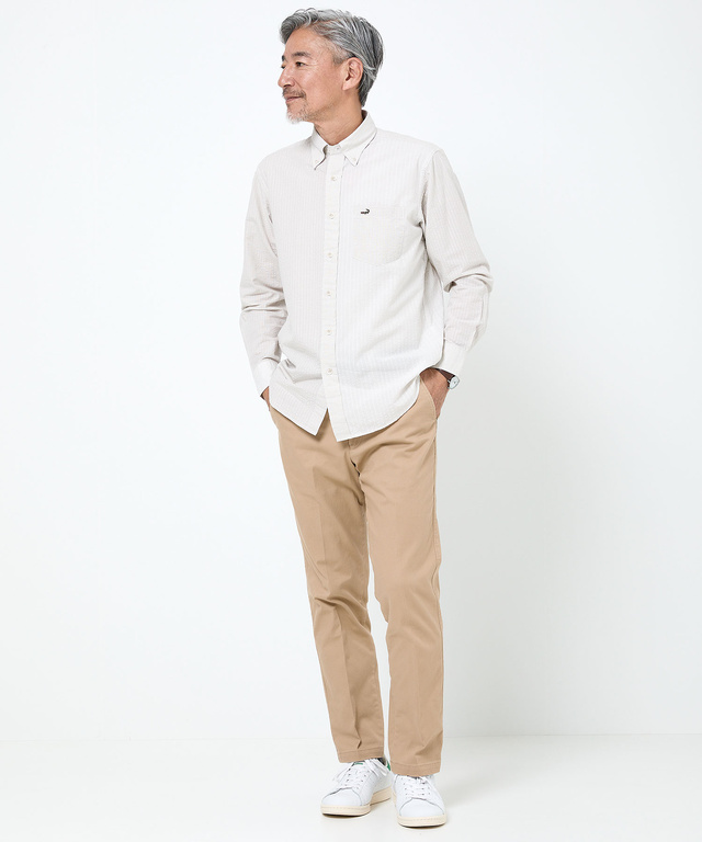 サッカー織り クレイジーパターン ボタンダウンシャツ【吸汗速乾】