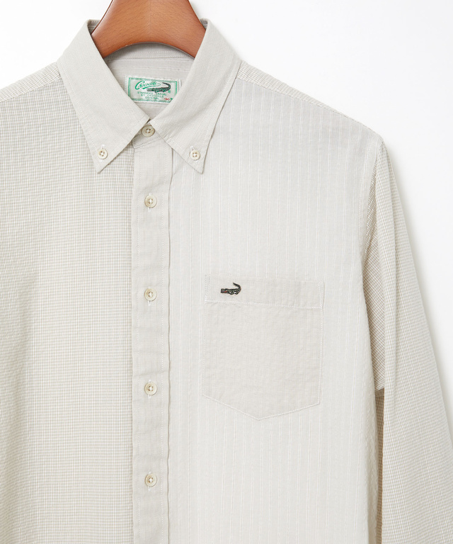 サッカー織り クレイジーパターン ボタンダウンシャツ【吸汗速乾】