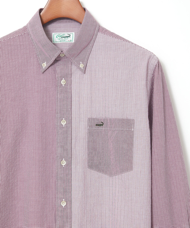 サッカー織り クレイジーパターン ボタンダウンシャツ【吸汗速乾】