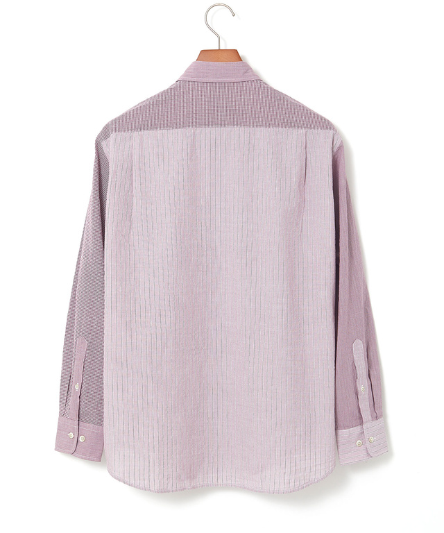 サッカー織り クレイジーパターン ボタンダウンシャツ【吸汗速乾】