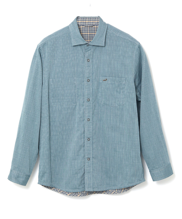 クロコダイルタータン リバーシブル シャツ【吸汗速乾】