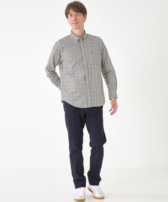 クロコダイルタータン ボタンダウン シャツ