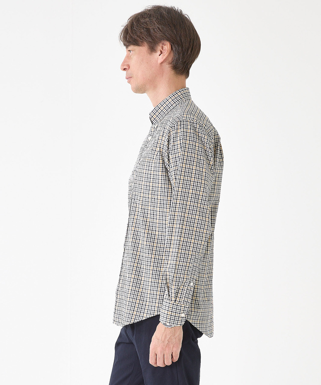 クロコダイルタータン ボタンダウン シャツ