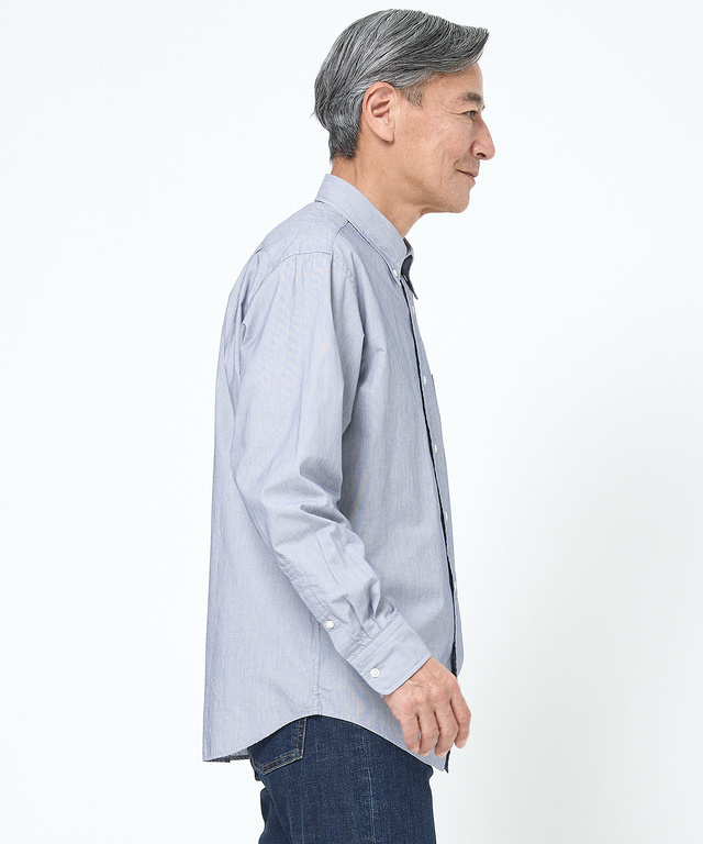 マイクロコードレーン ボタンダウン シャツ【UV加工】【吸汗速乾】