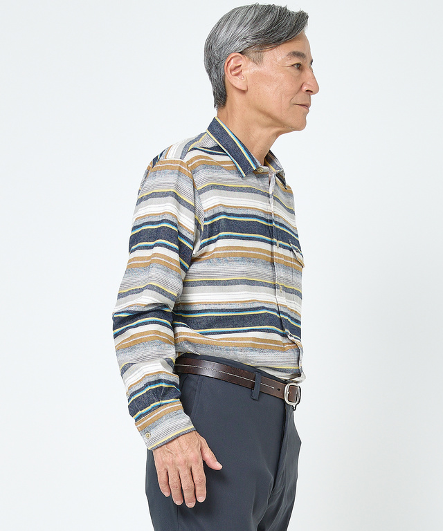 ビエラ マルチボーダー シャツ