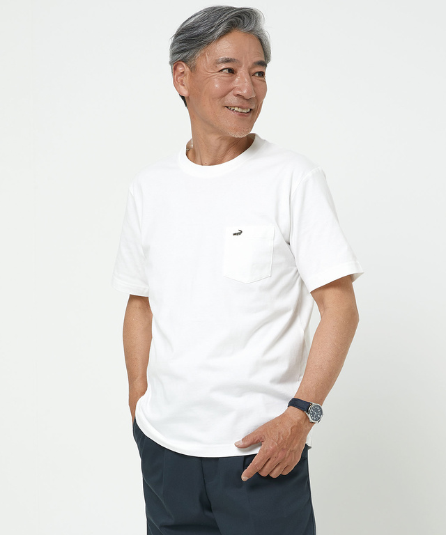 ポケット付きワンポイントTシャツ【TEMP-C】