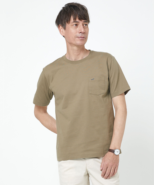 ポケット付きワンポイントTシャツ【TEMP-C】