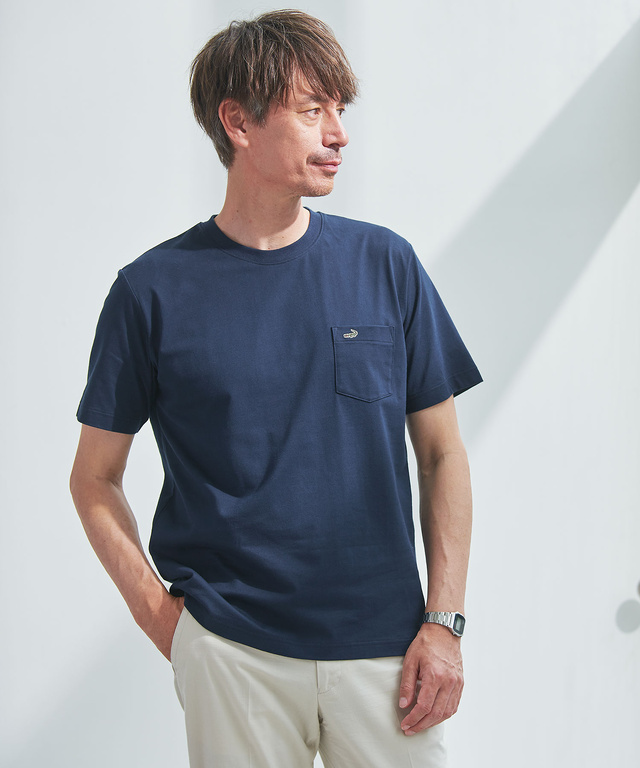 ポケット付きワンポイントTシャツ【TEMP-C】