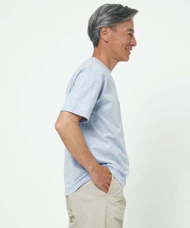 ポケット付きワンポイントTシャツ【TEMP-C】