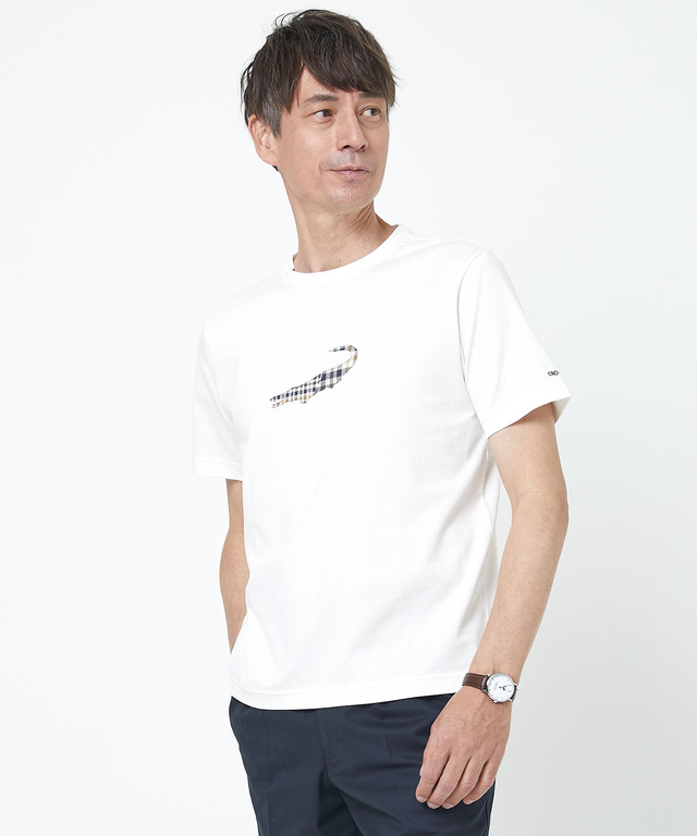 クロコダイルタータン プリント Tシャツ