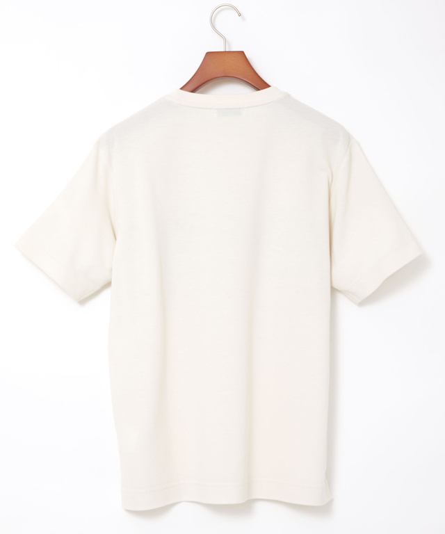 鹿の子 リーフプリント柄 Tシャツ【吸汗速乾】