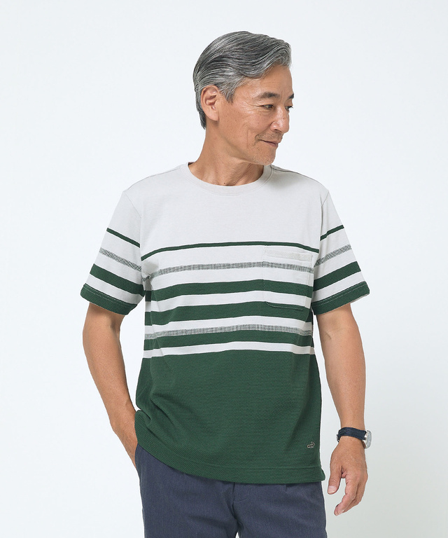 パネルボーダー デザイン Tシャツ