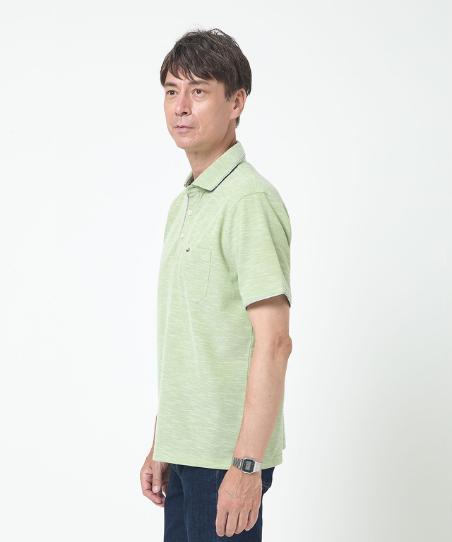 スラブカノコ 共襟 プルオーバーシャツ