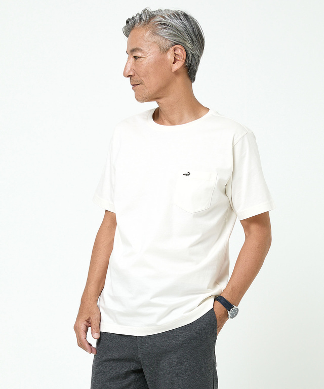 天竺 胸ポケット付き Tシャツ