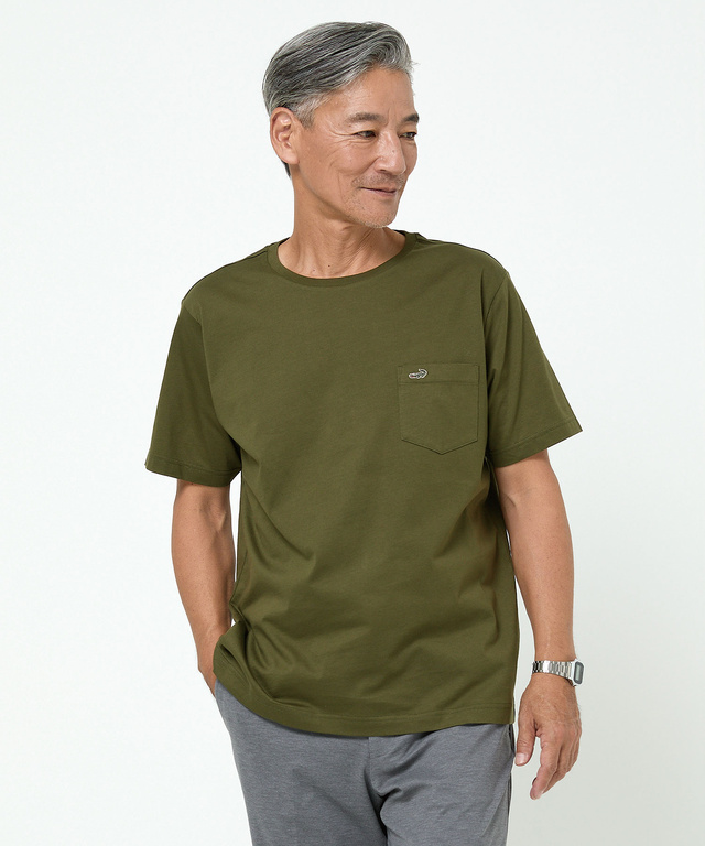 天竺 胸ポケット付き Tシャツ