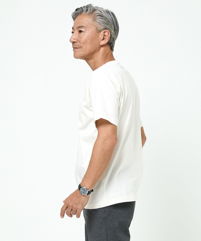 天竺 胸ポケット付き Tシャツ