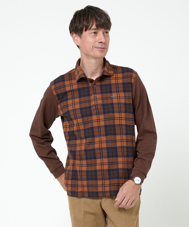 ブラックウォッチ 切り替え ポロシャツ