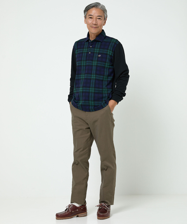 ブラックウォッチ 切り替え ポロシャツ