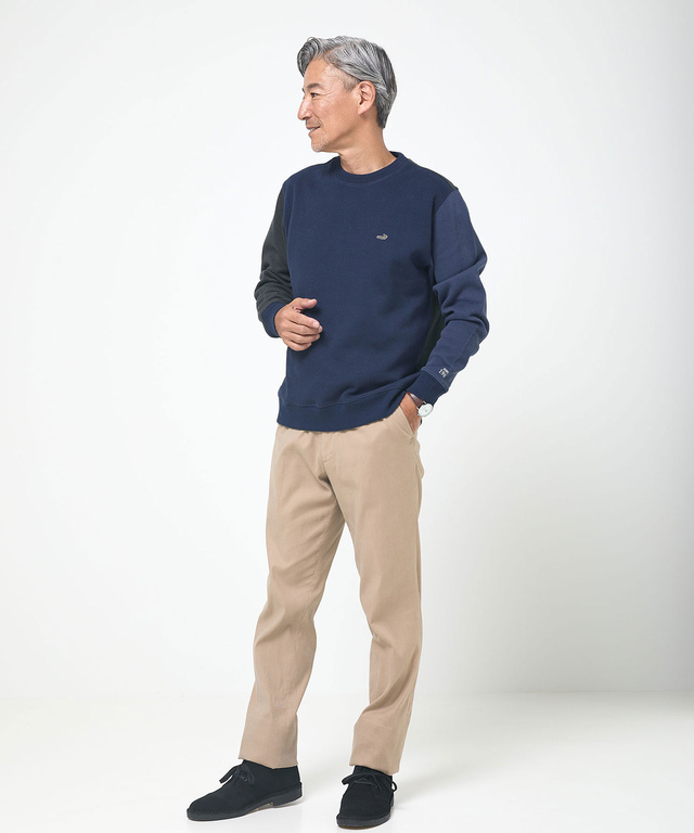 ダブルフェイス クルーネック トレーナー