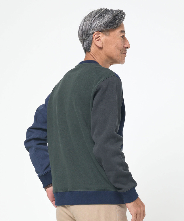 ダブルフェイス クルーネック トレーナー