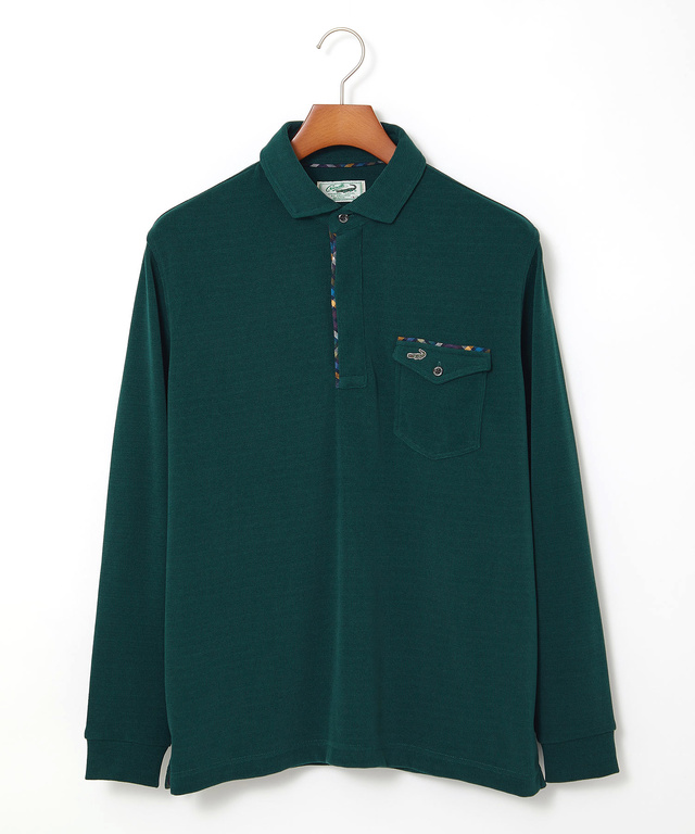起毛 共襟 ポロシャツ