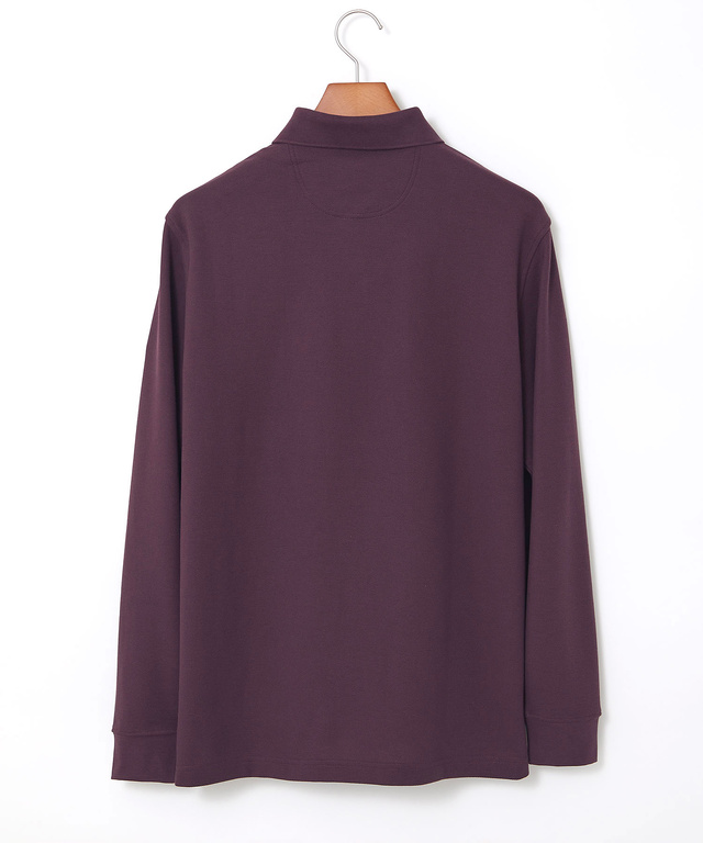 ハニカム襟 スナップボタン ポロシャツ