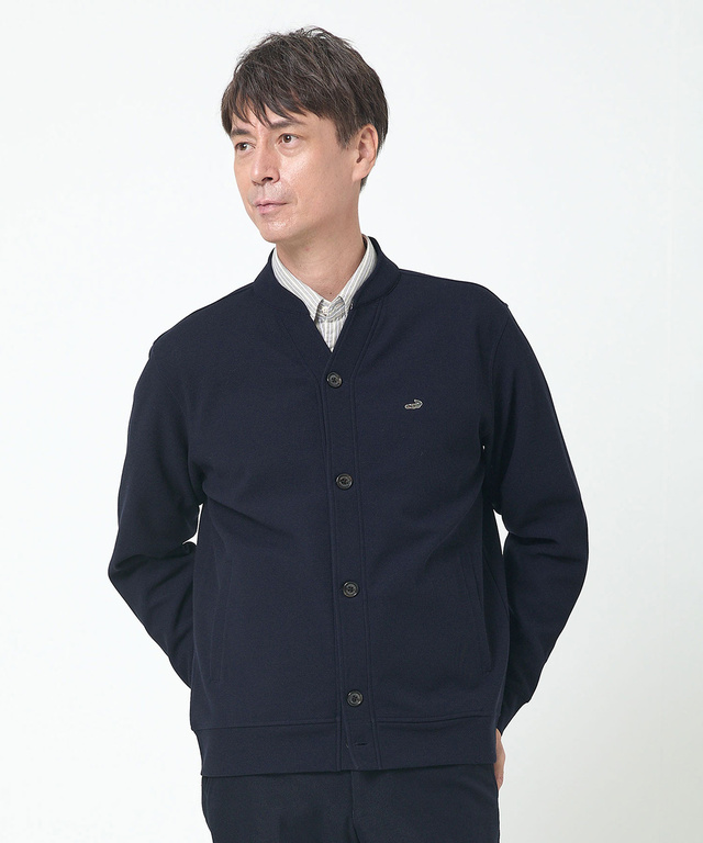 スタンドカラー カットカーディガン