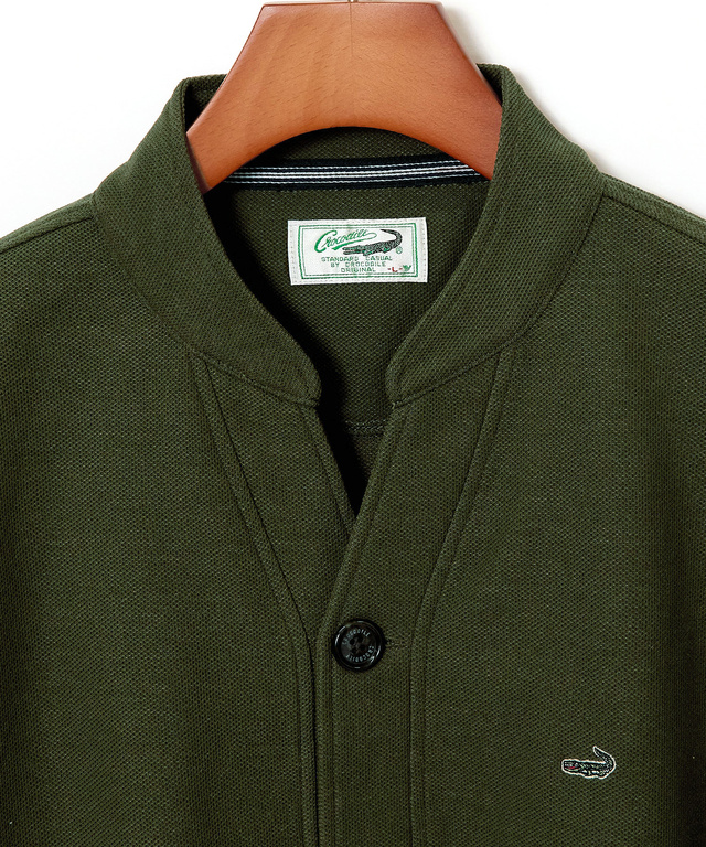 スタンドカラー カットカーディガン