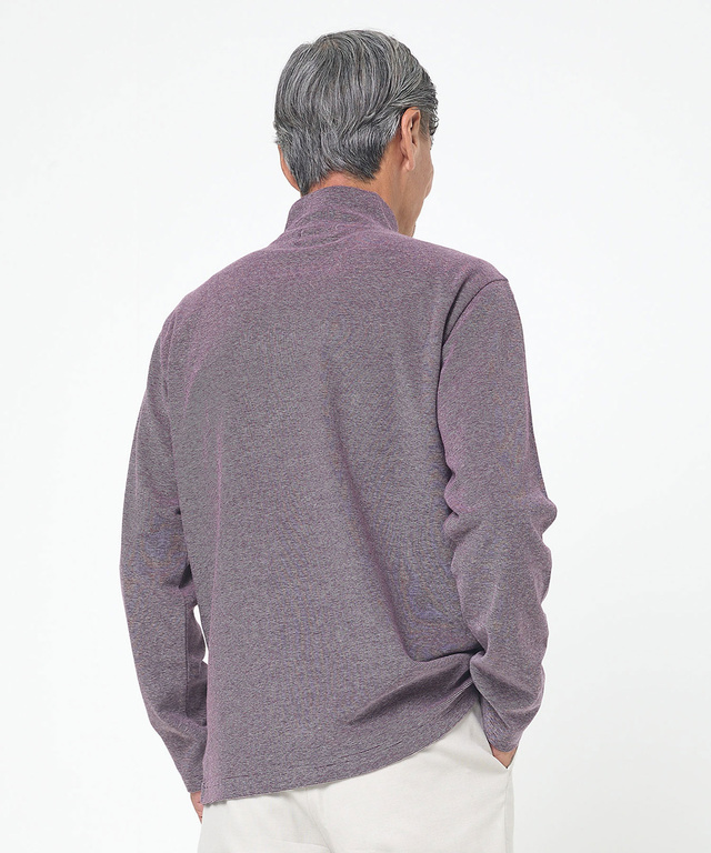 ハイネック リブ カットソー